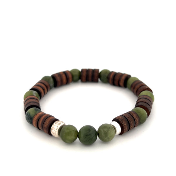 LeatherPearl Armband mit Seraphinit